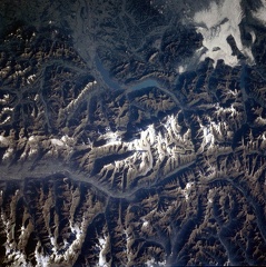 Switzerland  Jungfrau and Interlaken  Satellite  2040x2045 